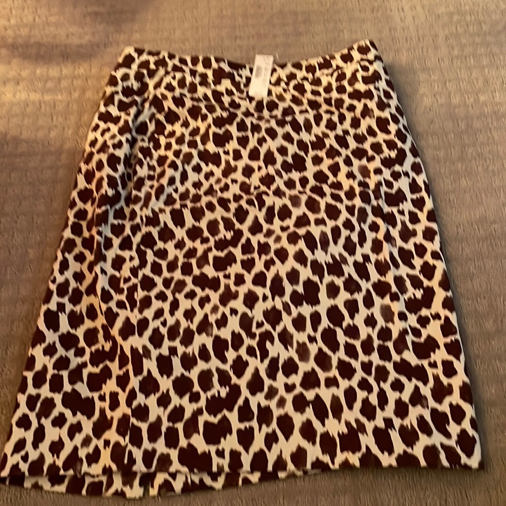 J Crew giraffe skirt. NWT